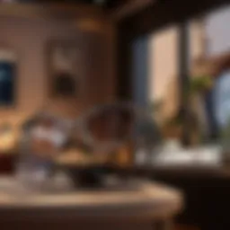 Stylish sports eyewear displayed in upscale boutique setting