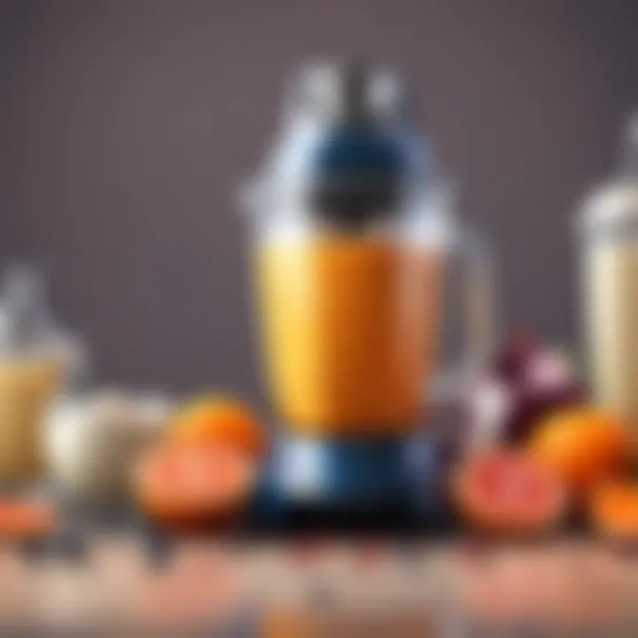 Visual representation of a creative recipe book next to a buddy blender, highlighting the innovative recipes that can be prepared