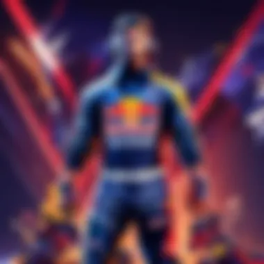 Red Bull logo shining at a major esports event