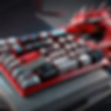 Illustration highlighting the Red Dragon Keyboard's durable aluminum construction