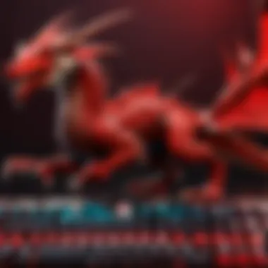 Illustration of Red Dragon Keyboard's customizable RGB backlighting