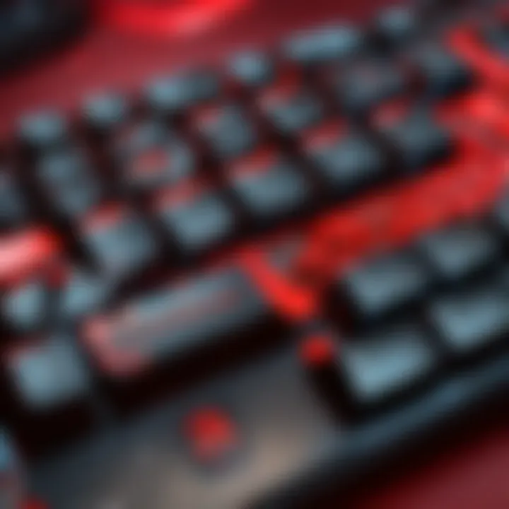 Illustration displaying the Red Dragon Keyboard's macro programmable keys