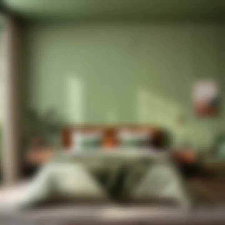 Sage Color Palette in Minimalist Bedroom Design