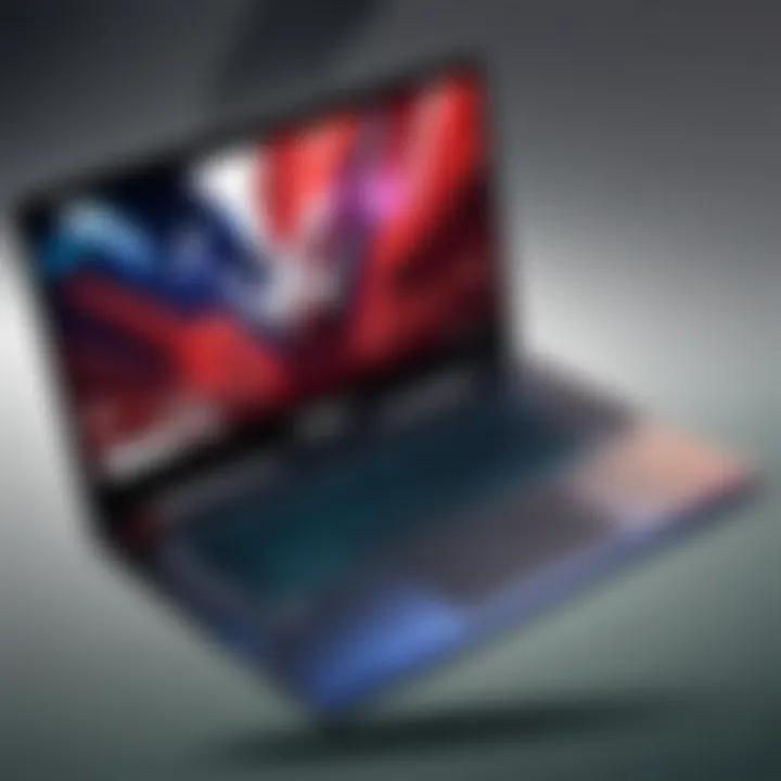 Sleek gaming laptop design with futuristic aesthetics