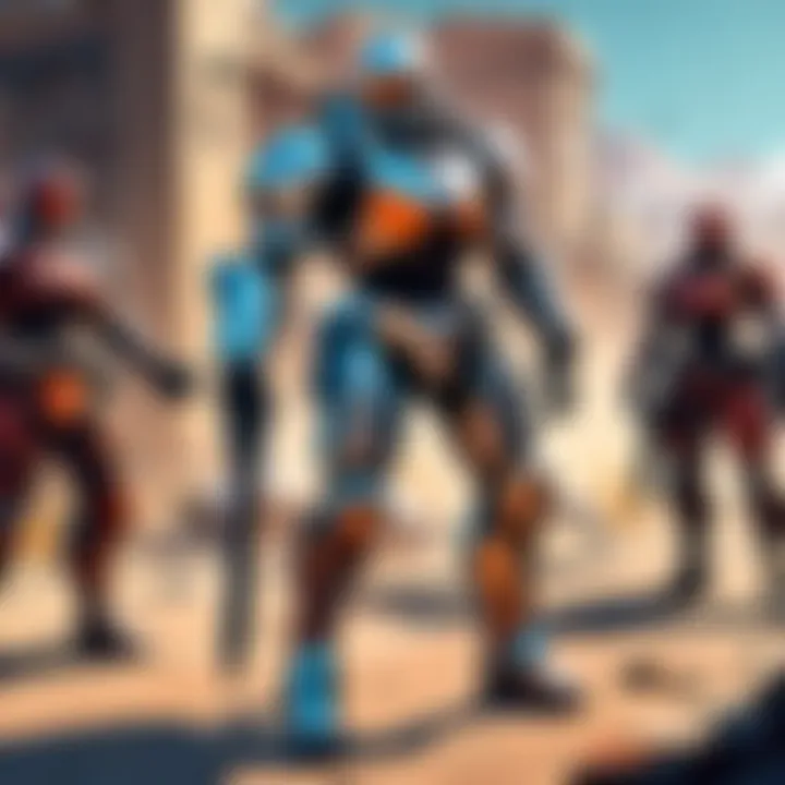 Creative interpretation of a free-to-play strategy game battle scene