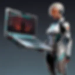 Gaming laptop with futuristic design