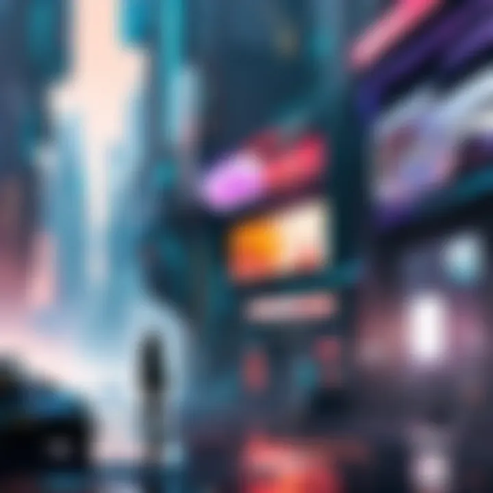 Cyberpunk PC game futuristic cityscape