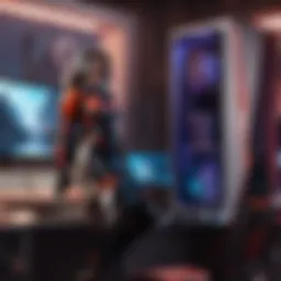 Detailed diagram of a high-performance gaming PC setup