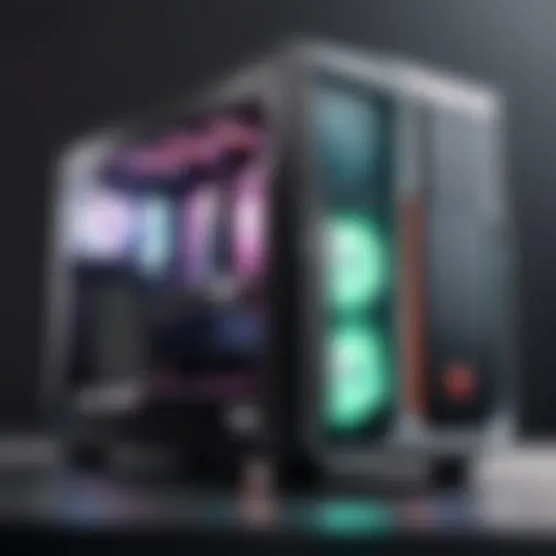 Detailed view of a gaming rig setup showcasing hardware components