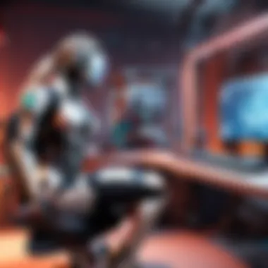 Optimized Gaming Setup Visualization Visual representation of optimized gaming setup