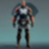 A digital representation of a Valorant game scene showcasing players in action.