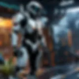 Futuristic Warfare Simulation Virtual battlefield with futuristic weapons