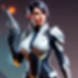 Ethereal Valorant Agent silhouetted against glowing background