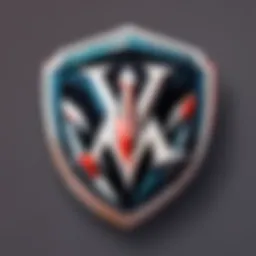 Valorant game logo on futuristic digital background