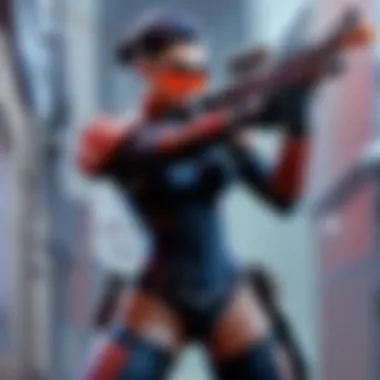 Aiming Techniques in Valorant Dynamic scene of a Valorant match showcasing aiming techniques