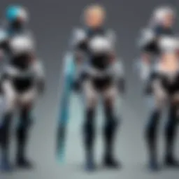 A vibrant selection of Valorant skins showcasing various themes and styles