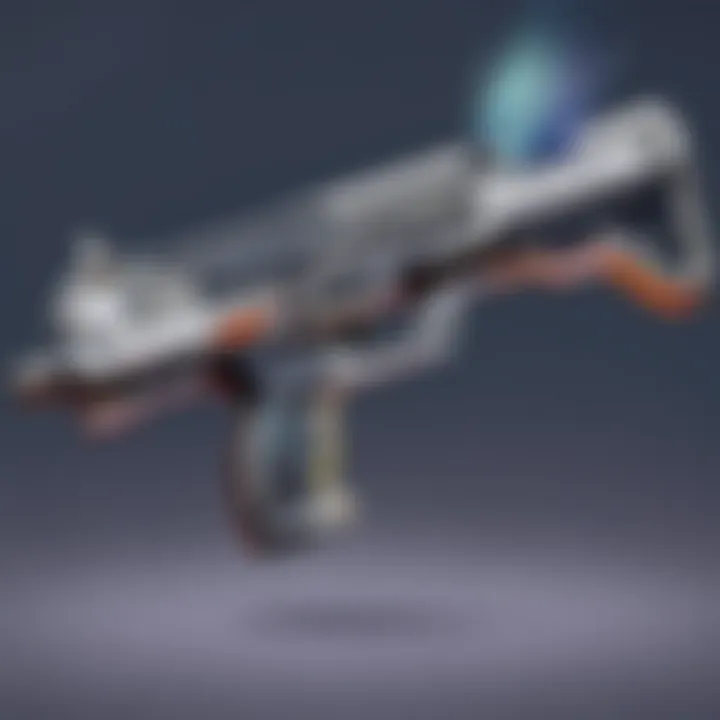 Close-up of a weapon skin from the Spectrum Bundle