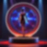 Round Portable Stage with Colorful Lighting